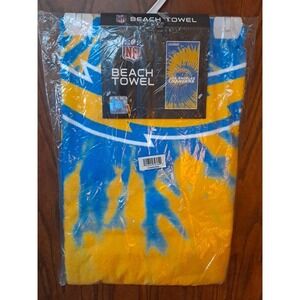 Los Angeles Chargers NFL 30" x 60" Beach Towel Pyschedelic Tie Dye Feel